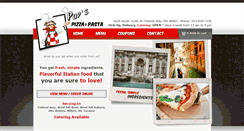 Desktop Screenshot of popspizzadelivery.com
