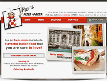 Tablet Screenshot of popspizzadelivery.com